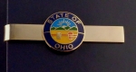 Ohio State Seal Gold Tie Bar OH 11/16"